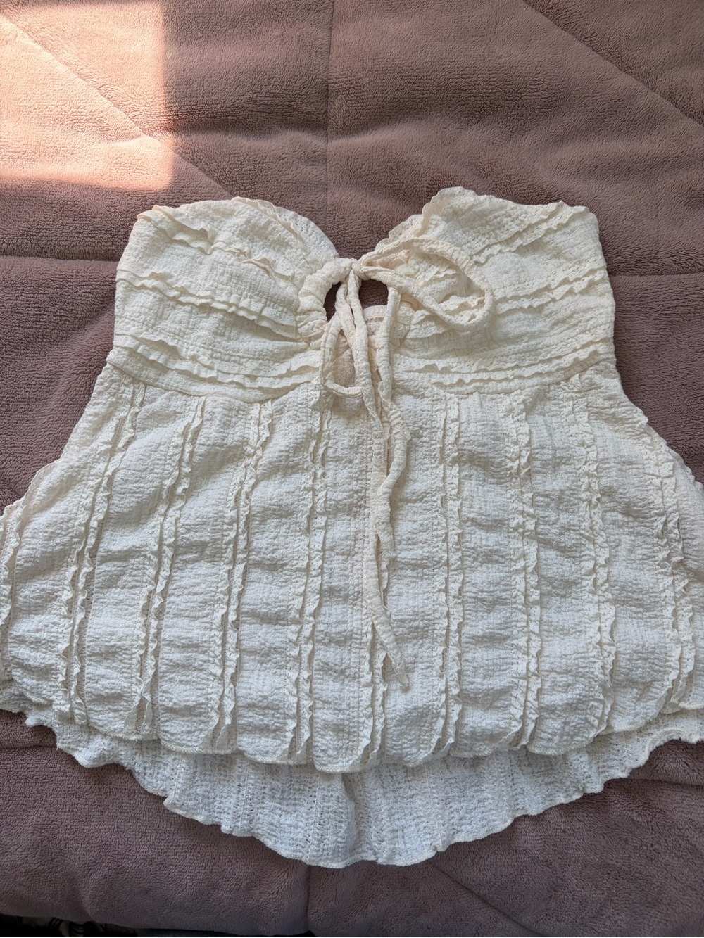 Ruffle Flowy Tie-Front Top